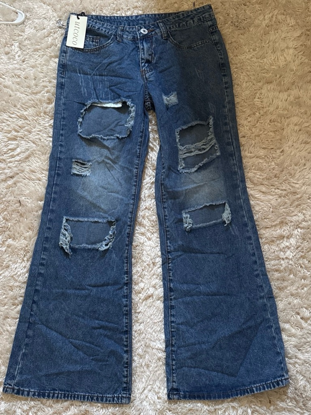Dark Blue Distressed Women’s Jeans